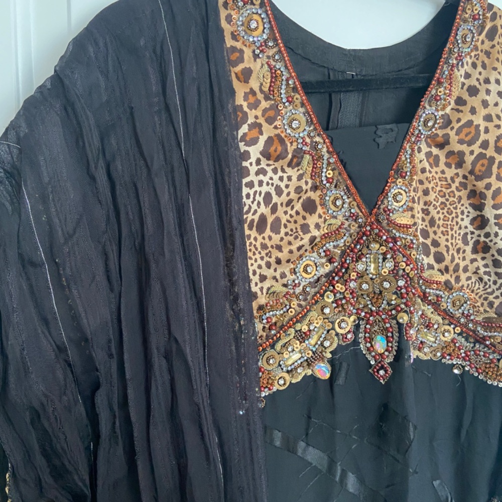 Shalwar kameez set of 3 fancy beaded embroidered
